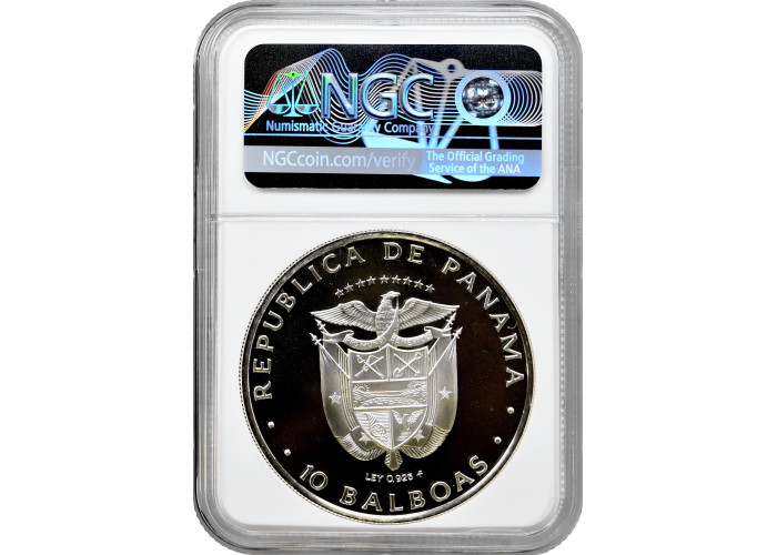 Panama 10 balboas 1978 FM, NGC PF68 UC, "Panama Canal Treaty" silver coin