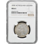 Netherlands 1 gulden 1898, NGC MS61, "Queen Wilhelmina (1890 - 1948)"
