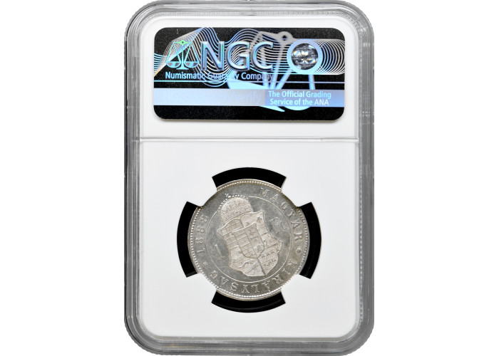 Венгрия 1 форинт 1888 г. KB,  NGC AU58, "Император Франц Иосиф (1848 - 1916)"