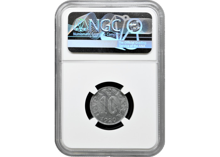 Югославия 10 пара 1920 г., NGC MS63, "Король Пётр I (1918 - 1921)"