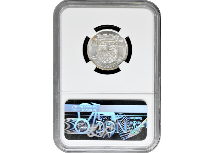 Испания 1 песета 1933 г. (34), NGC MS65, "Вторая Республика (1931 - 1939)"
