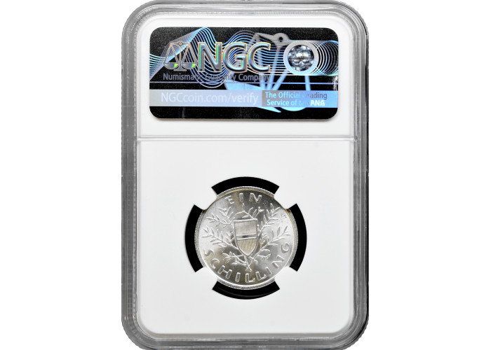 Австрия 1 шиллинг 1932 г., NGC MS65, "Первая Республика (Шиллинг) (1925 - 1938)"