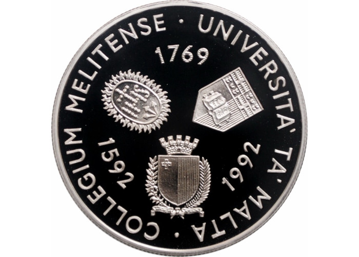 Мальта 5 лир 1993 г., NGC PF69 UC, "400-летие - Университет Мальты"