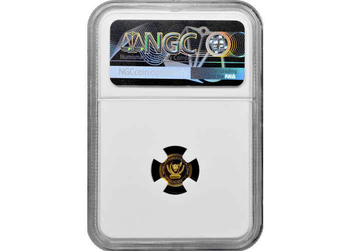 Kongo 100 Franken 2017, NGC PF69 UC, "Fauna Afrikas - Nashorn" Top Pop Goldmünze