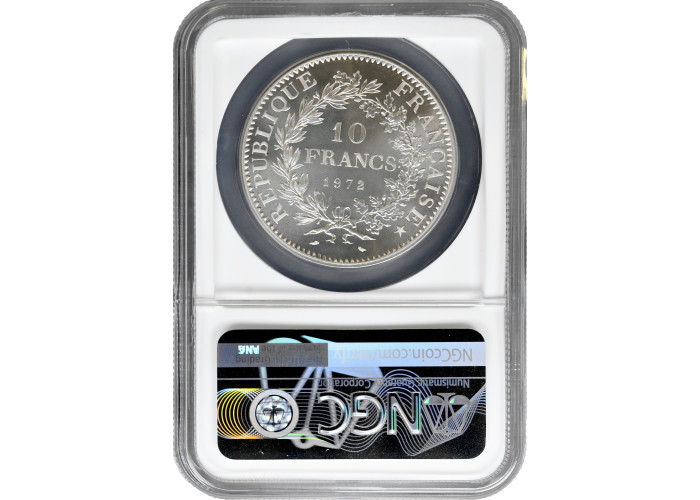 France 10 francs 1972, NGC PF69 PIEFORT, "Fifth Republic (1959 - 2002)" Top Pop