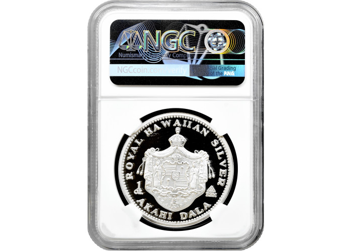 Гавайский монетный двор 1 доллар 1996 г., NGC PF66 UC, "Король Калакауа I" 1 унция