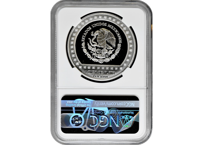 Мексика 100 песо 1992 г. Mo, NGC PF69 UC, "Ацтеки - Xochipilli"
