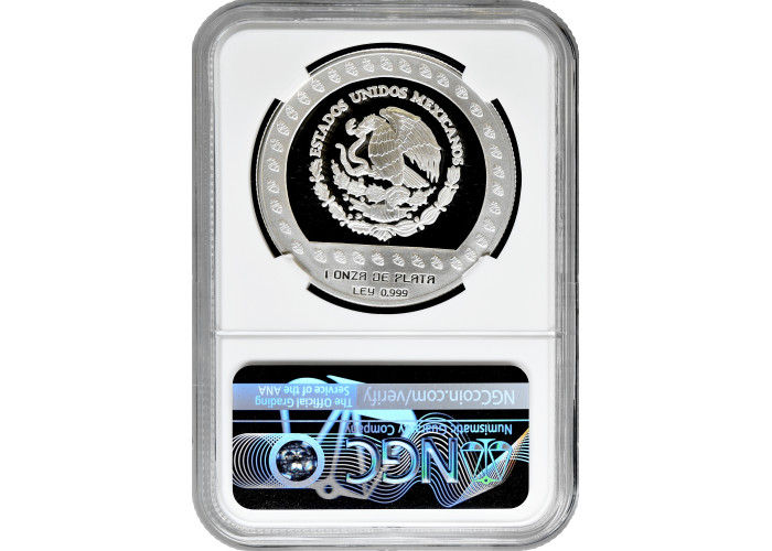 Мексика 100 песо 1992 г. Mo, NGC PF70 UC, "Guerrero Aguil (Воины-орлы)" Top Pop