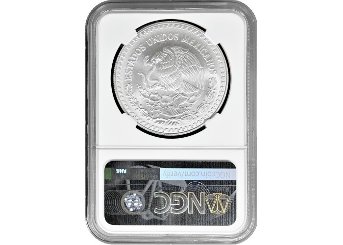 Мексика 1 онза 1999 г. Mo, NGC MS69, "Серебряная инвестиционная монета "Свобода"