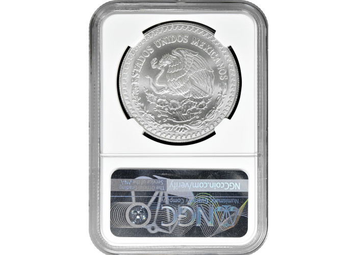 Мексика 1 онза 1999 г. Mo, NGC MS69, "Серебряная инвестиционная монета "Свобода"