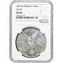Мексика 1 онза 2007 г., NGC MS68, "Серебряная инвестиционная монета "Libertad"