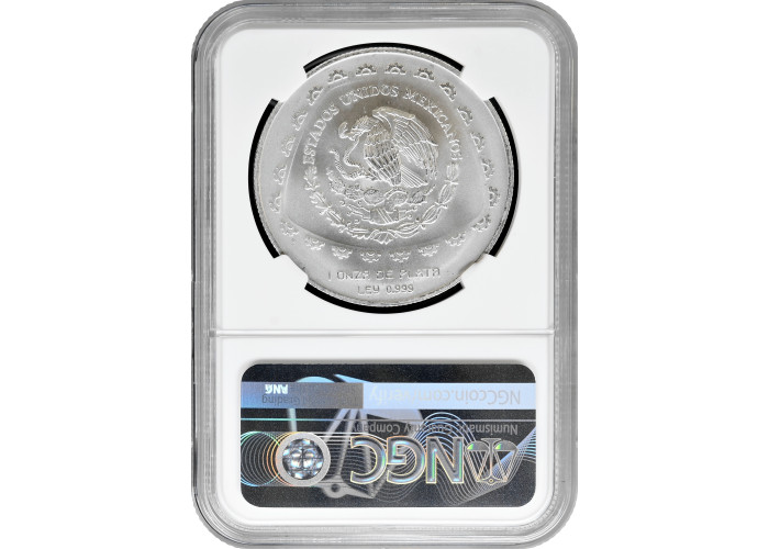 Мексика 5 песо 1998 г. Mo, NGC MS67, "Тольтеки - Sacerdote"