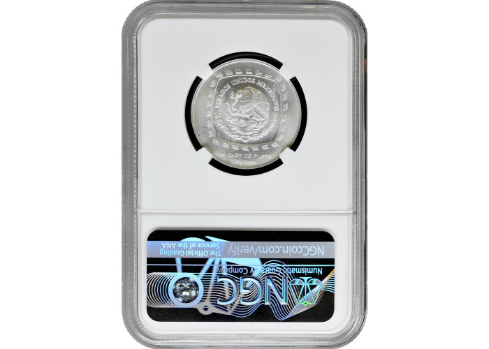 Мексика 1 песо 1998 г. Mo, NGC MS60, "Ольмеки - Senor De Las Limas"