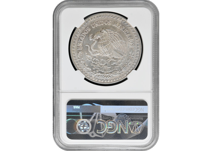Мексика 1 онза 1999 г. Mo, NGC MS65, "Серебряная инвестиционная монета "Свобода"