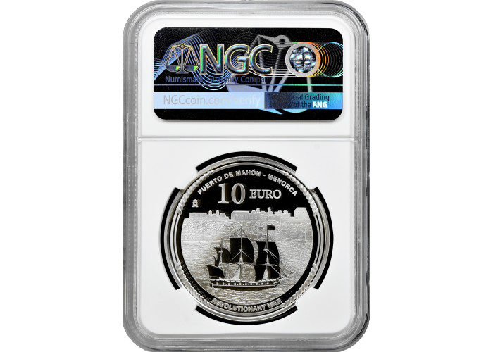 Spain 10 euro 2025 M, NGC PF70 UC, "U.S. 250th Anniversary - Jordi Farragut"
