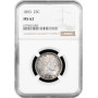 USA quarter dollar (25 cents) 1893, NGC MS62, "Barber Quarter" silver coin