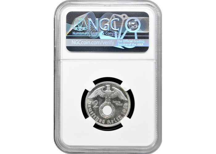 Germany - Third Reich 2 reichsmark 1936 G, NGC MS63, "Nazi Germany (1933-1945)"