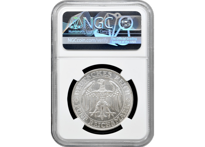 Weimar Republic 5 reichsmark 1929 E, NGC MS64+, "1000th Anniversary of Meissen"
