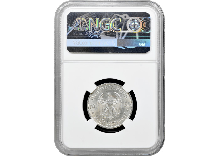 Germany - Third Reich 2 reichsmark 1934 D, NGC MS63, "Potsdam Garrison Church"