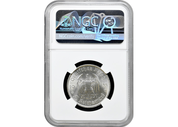 Germany - Third Reich 5 reichsmark 1935 A, NGC MS63, "Potsdam Garrison Church"