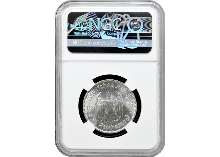 Germany - Third Reich 5 reichsmark 1935 A, NGC MS63, "Potsdam Garrison Church"