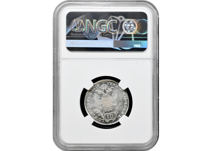 Österreich 10 Kreuzer 1815 A, NGC MS64, "Kaiser Franz II (1804 - 1835)"