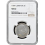 Great Britain 2 shillings (florin) 1907, NGC MS62, "Edward VII (1902 - 1910)"