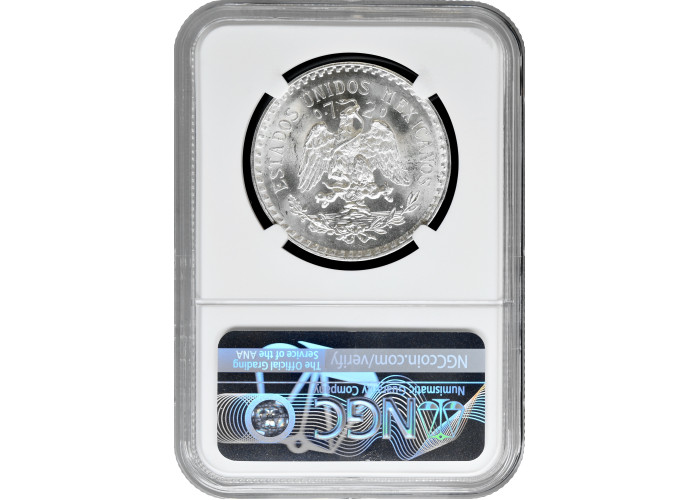 Mexico 1 peso 1933 Mo, NGC MS64, "United Mexican States (1905 - 1969)" silver
