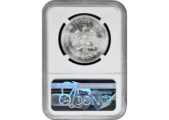 Mexico 1 peso 1933 Mo, NGC MS64, "United Mexican States (1905 - 1969)" silver