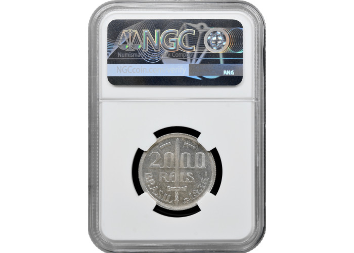 Brazil 2000 reis 1935, NGC MS66, "Duke of Caxias" silver coin