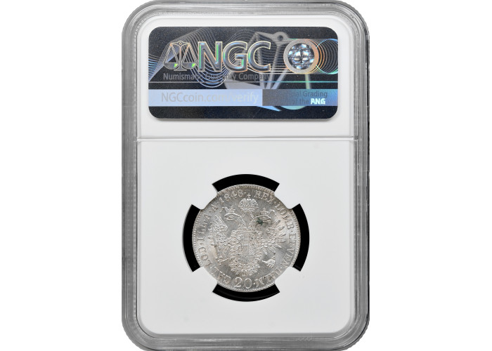 Austria 20 kreuzer 1848 A, NGC MS61, "Emperor Ferdinand I (1835 - 1848)"
