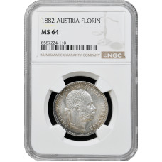 Österreich 1 Florin 1882, NGC MS64, "Kaiser Franz Joseph I (1848 - 1916)"