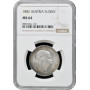 Austria 1 florin 1882, NGC MS64, "Emperor Franz Joseph I (1848 - 1916)"