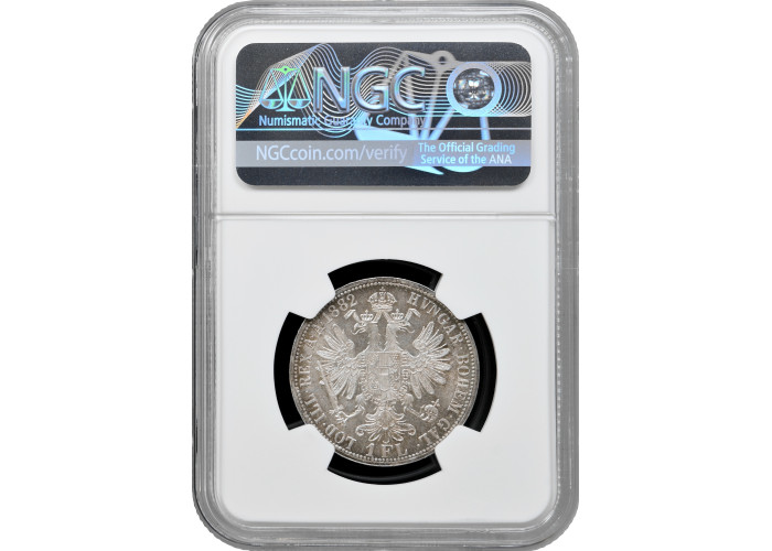 Austria 1 florin 1882, NGC MS64, "Emperor Franz Joseph I (1848 - 1916)"