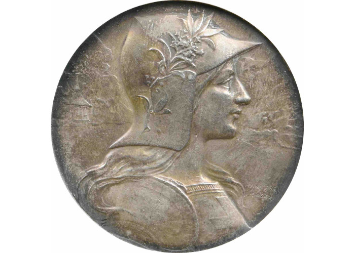 Switzerland silver medal 1901, NGC AU58, "Lucerne Shooting Festival"