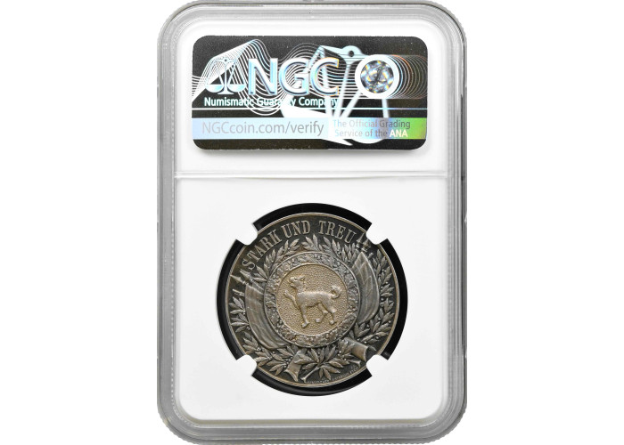 Switzerland silver medal 1897, NGC MS64, "Shooting Festival in Lichtensteig"