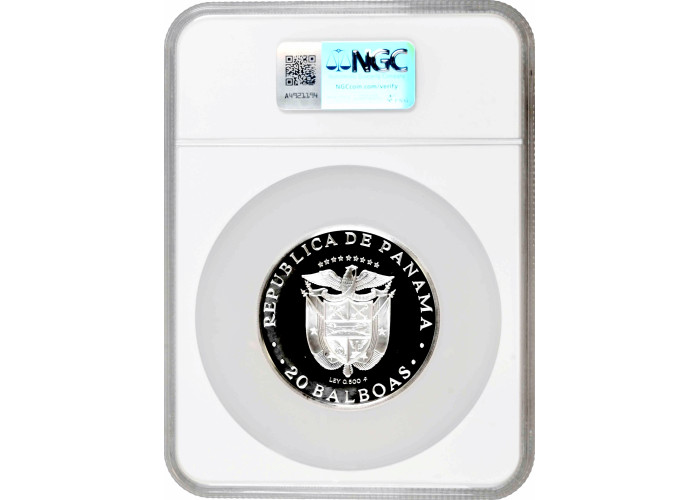 Panama 20 balboas 1980 FM, NGC PF68 UC, "150th Anniv. - Death of Simon Bolivar"