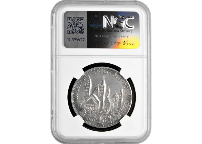Weimar Republic Karl Goetz Medal 1930, NGC MS63, "Speyer Cathedral Anniversary"