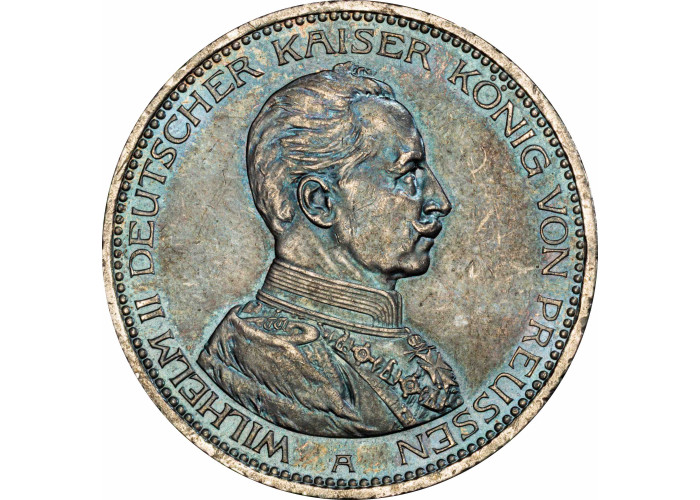 Prussia 5 mark 1914 A, PCGS MS62, "King Wilhelm II (1888 - 1918)" silver coin
