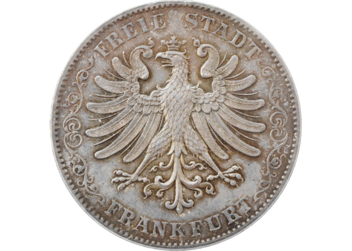 Франкфурт 2 талера 1846 г., PCGS MS62, "Вольный город Франкфурт (1807 - 1866)"