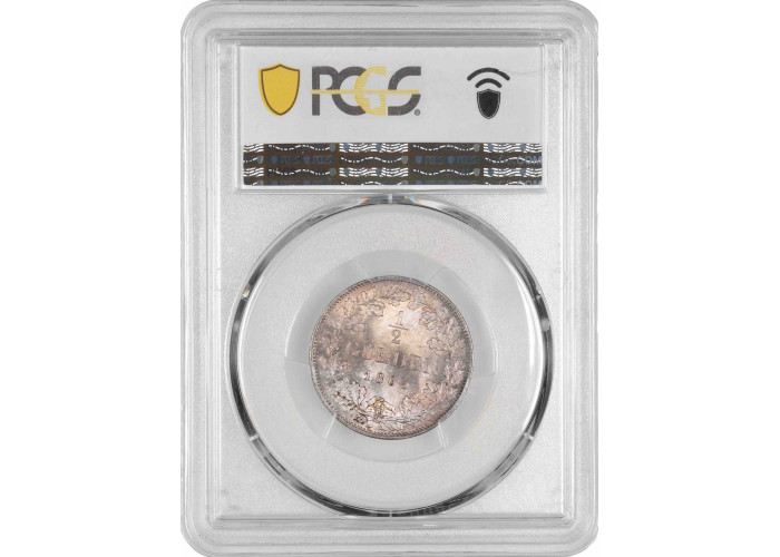 Бавария 1/2 гульдена 1865 г., PCGS MS64, "Король Людвиг II (1865 - 1886)" Pop 2/1