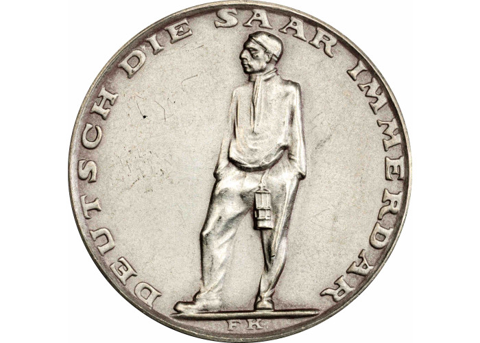 Germany - Third Reich silver medal 1935, PCGS SP62, "Saarland Reunification"