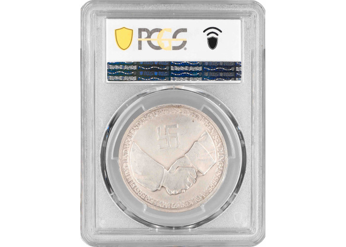 Germany silver medal 1934, PCGS SP61, "Death of Hindenburg (1847 - 1934)" 