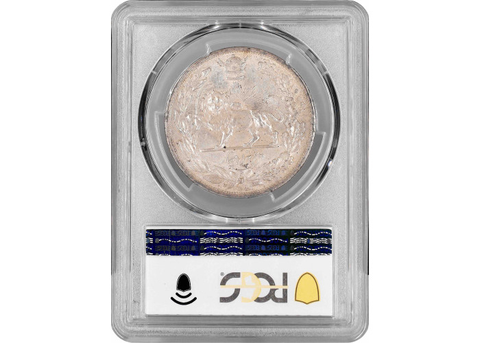 Persia 5000 dinars AH 1306 (1927) L, PCGS MS62, "Reza Shah Pahlavi (1925 - 1930)"