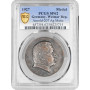 Weimar Republic silver medal 1927, PCGS SP62, "80th Ann. of Paul von Hindenburg"