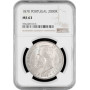 Brasilien 2000 Reis 1889, NGC MS63, "Kaiser Peter II (1831 - 1889)"