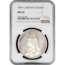 Great Britain 1 crown 1887, NGC MS62, "Queen Victoria (1838 - 1901)"