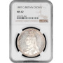 Grossbritannien 1 Krone 1887, NGC MS62, "Königin Victoria (1838 - 1901)"