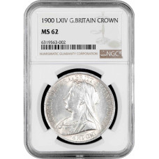 Great Britain 1 crown 1900 LXIV, NGC MS62, "Queen Victoria (1838 - 1901)"