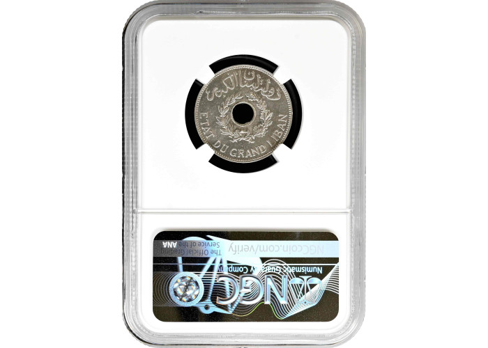 Lebanon 1 piastre 1936, NGC MS63, "French protectorate (1924 - 1941)"